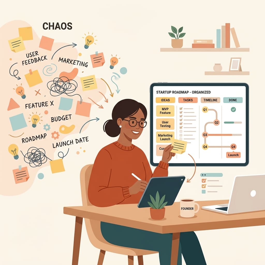 The 3-Pad Command Center: How Solo Founders Ship Without System Overhaul