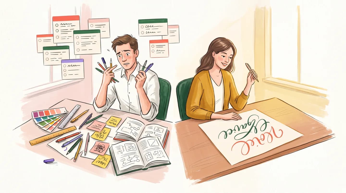 The fewer decisions, the better the writing