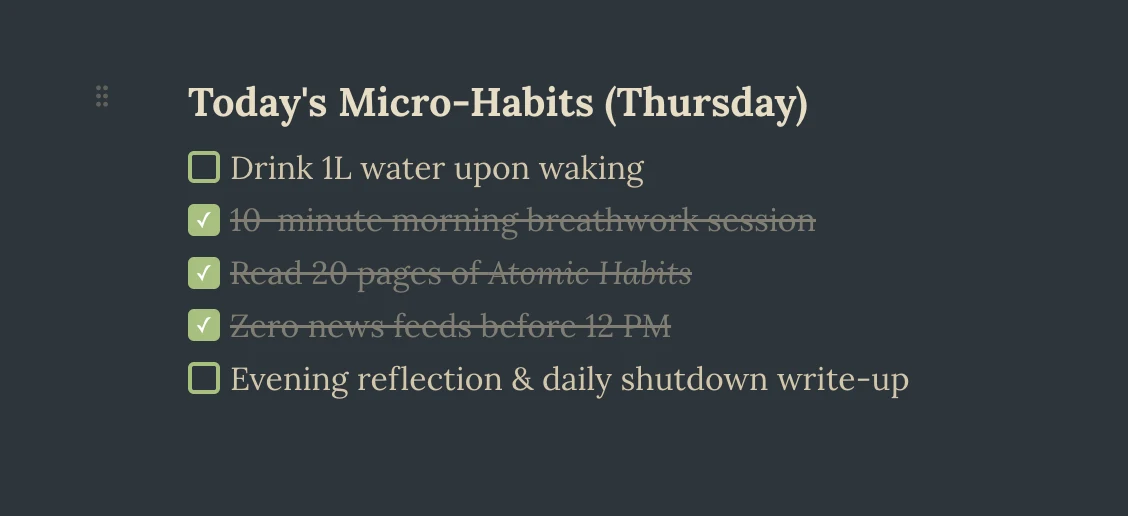 Export everything as Markdown, plain text, or HTML